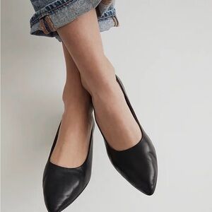 Madewell Black Leather Flats